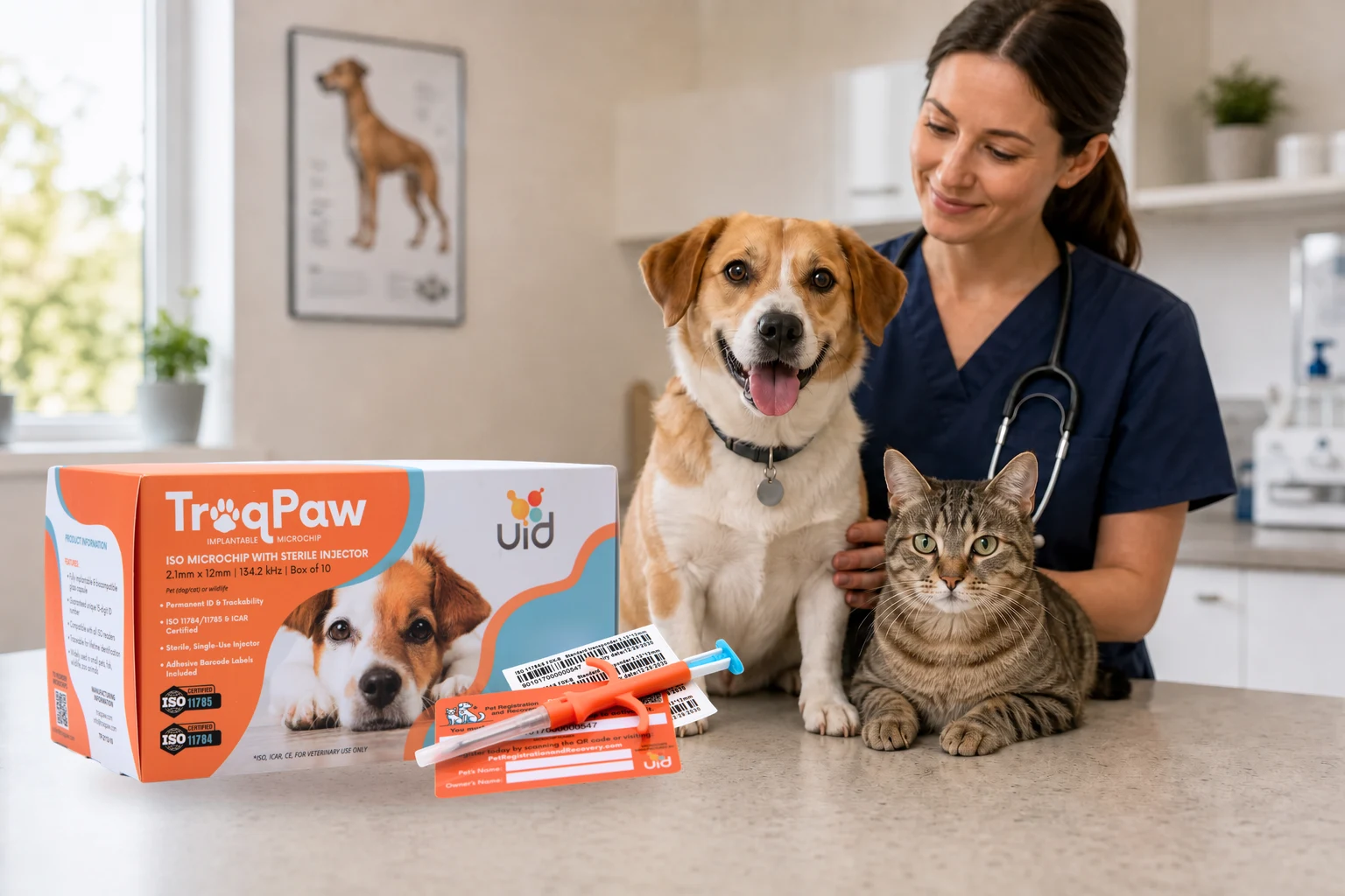 TraqPaw ISO Pet Microchip with Injector
