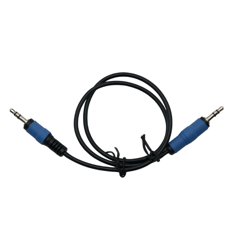 Coiled blue UID 0.5-meter antenna cable for AnyCage+ readers