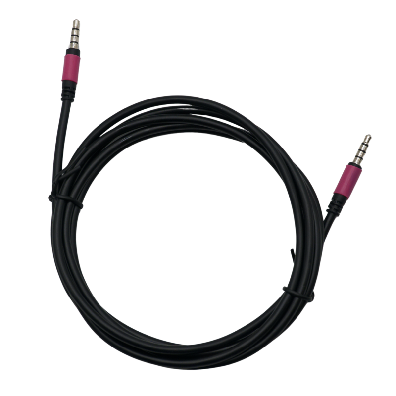 Coiled pink UID 2-meter antenna cable for AnyCage+ readers