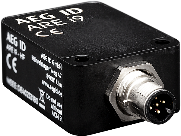 Back and mounting surface of the compact ARE i9 industrial RFID reader