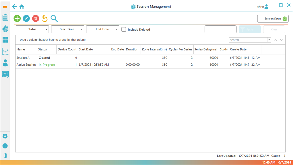 Manage your matrix session