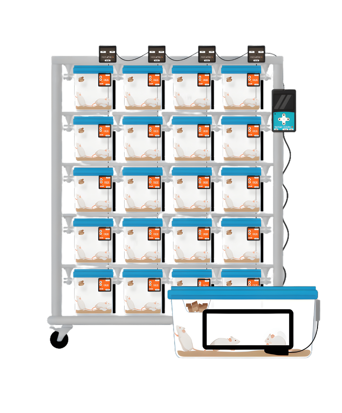 AnyCage+ rack-scale temperature monitoring system